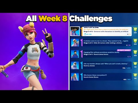 Fortnite All Week 8 Challenges Guide Epic and Legendary Quests