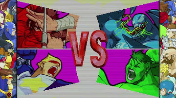 MARVEL VS CAPCOM: CLASH OF SUPER HEROES 💥 | Strider Hiryu 🦅, Captain Commando 🎖️ 🆚 Hulk 💚, Venom 🕷️