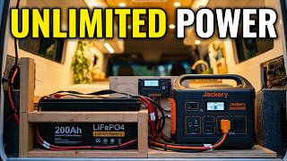 DIY Van solar 200ah Lithium LiFePO4 powers everthing