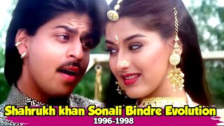 shahrukh khan Sonali Bendre Evolution 1996-1998 #Shahrukhkhan #Sonalibendresongs #90shitsongs