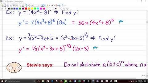 MATH 2413 - The Chain Rule