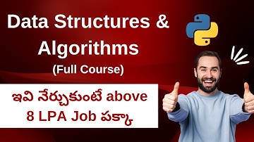 Data Structures and Algorithms Full Course in Telugu || Data Structures and Algorithms in Python
