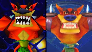 Crash Bandicoot 2: Cortex Strikes Back vs N. Sane Trilogy - All Bosses Comparison