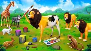 Crazy Cow's Lion Makeover! 😂🐮🦁 | Cow Comedy Cartoons | Funny Animals Cartoons