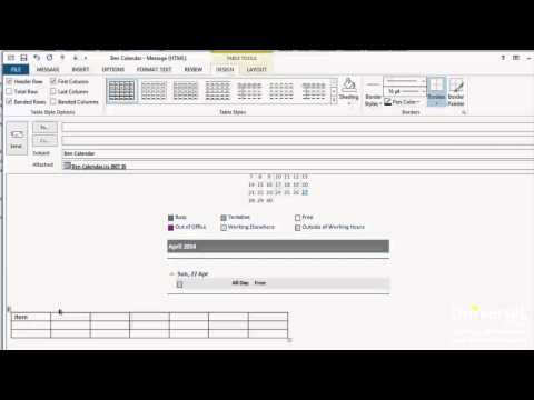 Adding Tables and Other Elements to Messages in Microsoft Outlook 2013