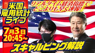 【雇用統計LIVE】本日20：45～リアルタイム経済指標で速報！ADP雇用統計が2022年3月以来のマイナスで悪化が懸念されています。本日はスキャトレふうた氏とスキャルピング目線で解説いたします。
