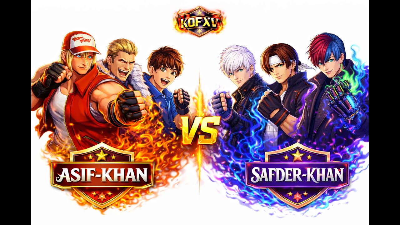 ASIF-KHAN (TERRY, YAMAZAKI, SHINGO) VS SAFDER-KHAN (K’, KYO, KROHNEN) 🔥 KOF XV