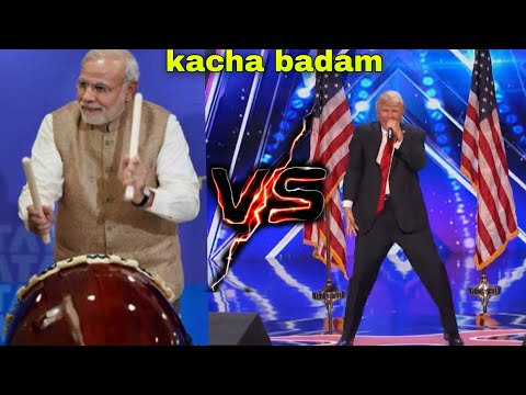 || Kacha badam cg song || Narendra modi Donald Trump dance video 😄|| kacha badam remix||