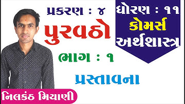STD 11 Economics Ch 4 (પુરવઠો) ભાગ 1 | ધોરણ 11 અર્થશાસ્ત્ર Ch 4 (પુરવઠો) | By : Nilkanth Miyani
