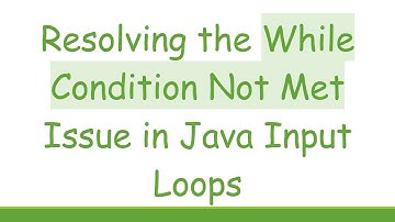 Resolving the While Condition Not Met Issue in Java Input Loops