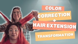 Hair Color Correction PLUS Hair Extension Transformation