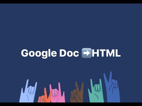 How to turn your Google Document into an HTML webpage
