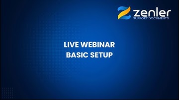 👉 Live - Live Webinar Basic Setup