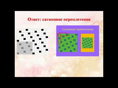 Разбор Олимпиадных заданий по технологии для девочек. Тема: "Ткацкие переплетения"