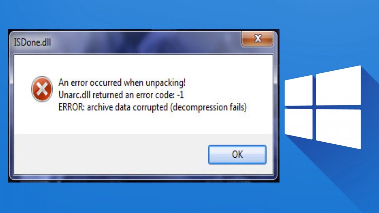 Unarc dll x64. ISDONE.dll. Ошибка ISDONE.dll. Error Archive data corrupted Decompression fails.