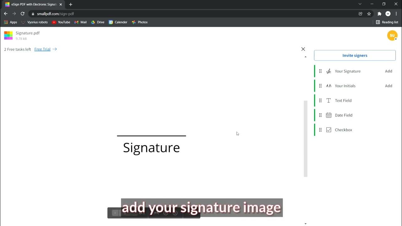 Add Sign To Pdf Online