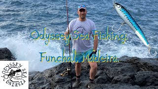 Lure fishing a rock mark in Funchal, Madeira | Odyssey Sea Fishing UK.