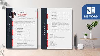 How to Make Two Pages Resume / CV in MS Word  l  2 Pages Resume Template  l  DOWNLOAD FREE ⬇ (2021)
