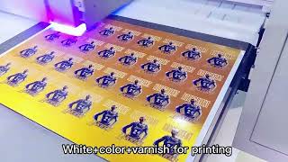 Uv 9060 printer gold foil printing test | hot stamping effect looks amazing