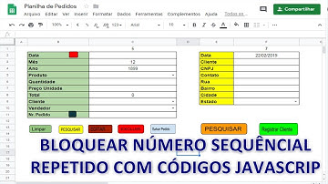 Planilhas Google - Macro de Script para BLOQUEAR número REPETIDO - Aula 21