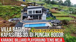 VILLA BAGUS DI PUNCAK BOGOR || LA JOGLO VILLA || FASILITAS LENGKAP & PEMANDANGAN DI KELILINGI GUNUNG