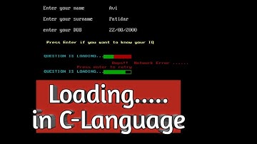 Loading Screen like webpage program by c language with source code.
