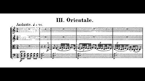 Alexander Glazunov - "Orientale" for String Quartet (Bartje