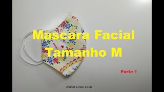 Como fazer molde máscara tecido tam. M / Fabric mask template size M DIY Part 1