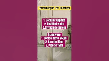 Formaldehyde test chemical glassware #plywood #knowledge #formaldehyde #glassware #chemical #test