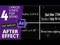 Gambar cover 4 Title Lyrics For Song After Effect Template