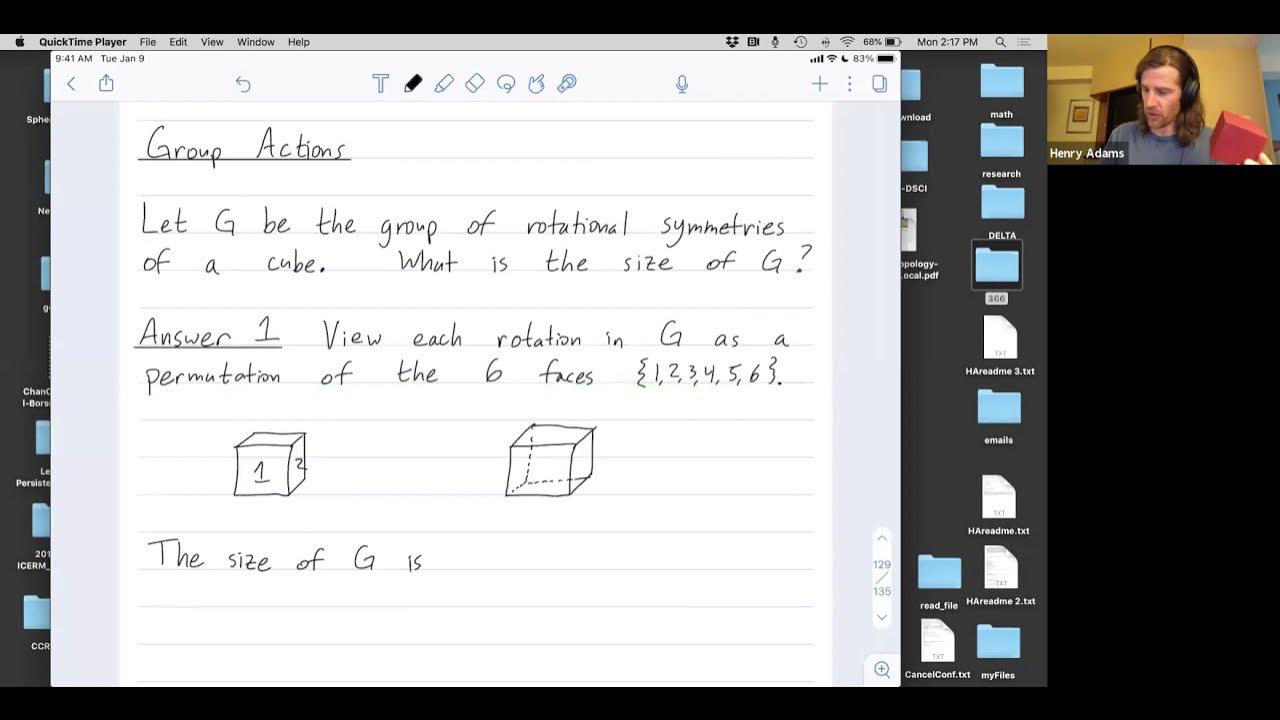 Abstract Algebra 66 Introduction to group actions and the orbit