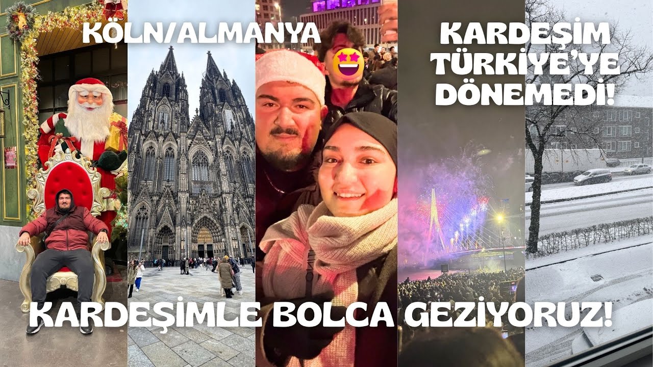 KARDEŞİMLE BOLCA GEZİYORUZ | KÖLN'E GİTTİK | KARDAN TÜM UÇAKLAR İPTAL OLDU! | DOLU DOLU VLOG