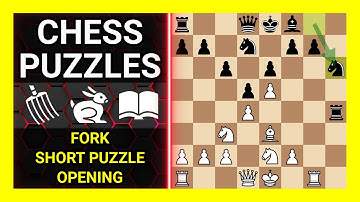Chess Puzzles to Practice. Themes: Fork, Short puzzle, Opening. Learn Chess
