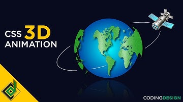 Animated 3D Globe 🌍 With Satellite 🛰 | CSS 3D Animation