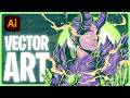 Drawing Zodiac Signs - Turning Sketch into Vector in Adobe Illustrator - Capricorn Illustration