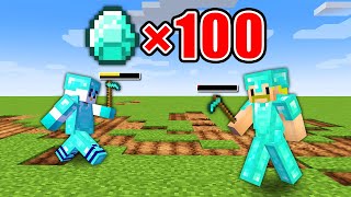 【マイクラ】ダイヤ100個使いきるまで終われません！