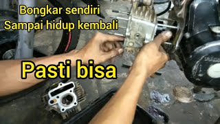 Cara bongkar dan pasang blok head silinder supra fit