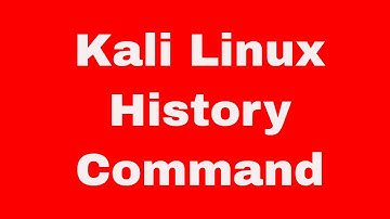 Kali Linux Quick Start Guide   history command