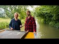BOAT JOURNEY THROUGH THE COTSWOLDS IN AUTUMN | steering a narrowboat through the English countryside