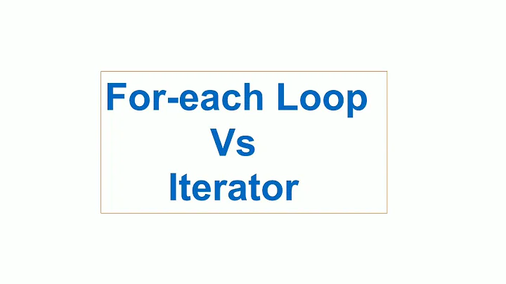 7 For-each Loop vs iterator