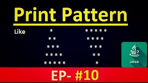 Java Tutorial: Print "star" pattern in JAVA program.