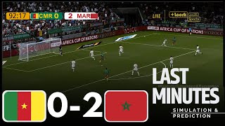 Dernières Minutes Cameroun 0-2 Maroc Coupe Dafrique Des Nations 2026 Simulation Jeu Vidéo