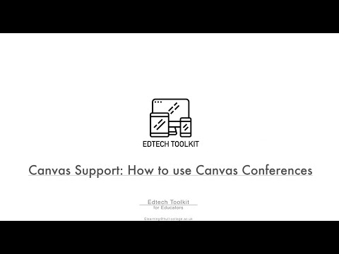 Canvas Support: How to use Canvas Conferences