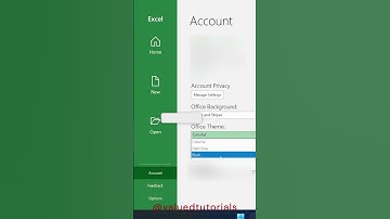 ⚡How to enable Dark Mode in Excel 2019⚡ #shorts #youtubeshorts #excel #exceltips #exceltricks