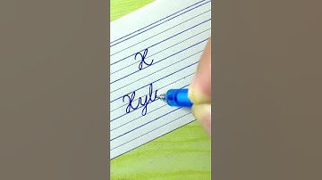 Cursive writing practice - Letter X | How to write English cursive writing #cursivewriting #shorts