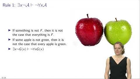 Vera Flocke: P250 Introduction to Symbolic Logic, Lecture 15.1