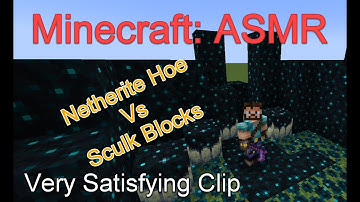 Minecraft ASMR: Sculk Blocks vs Netherite Hoe (OP XP!!)