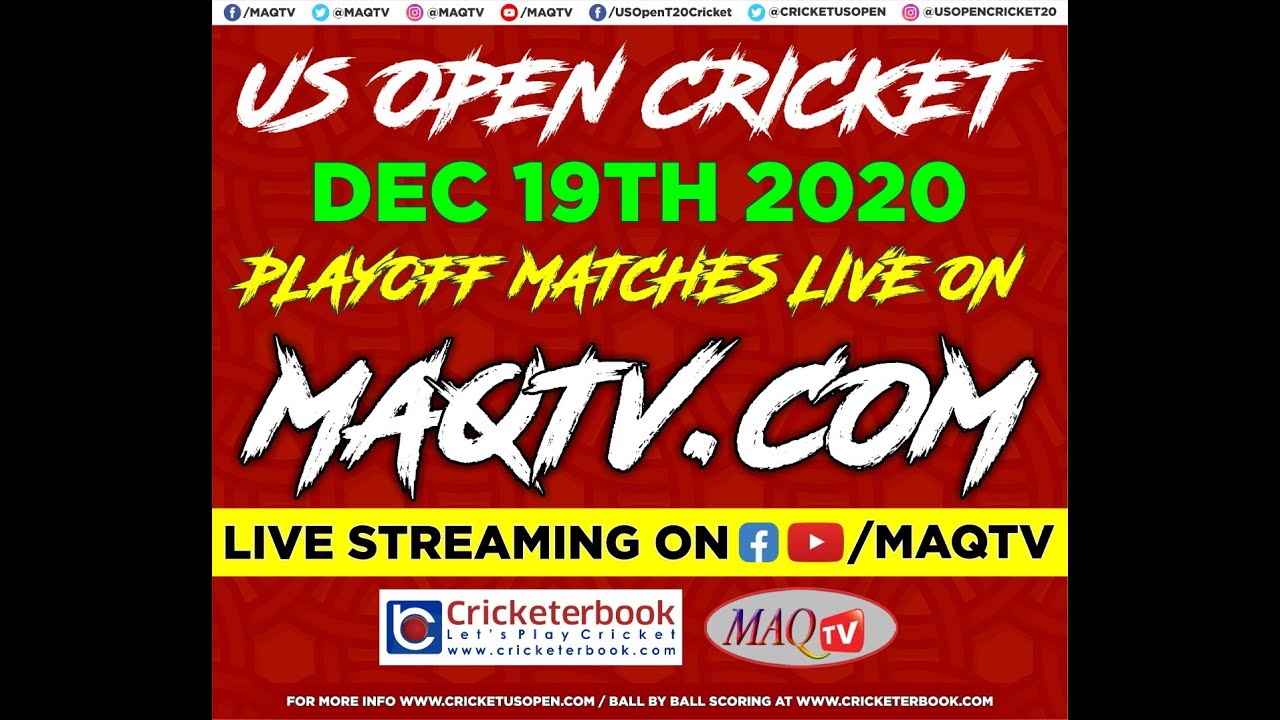 US OPEN CRICKET 2020 Semi Final Live from Central Broward Stadium, Lauderhill, Florida Day 5