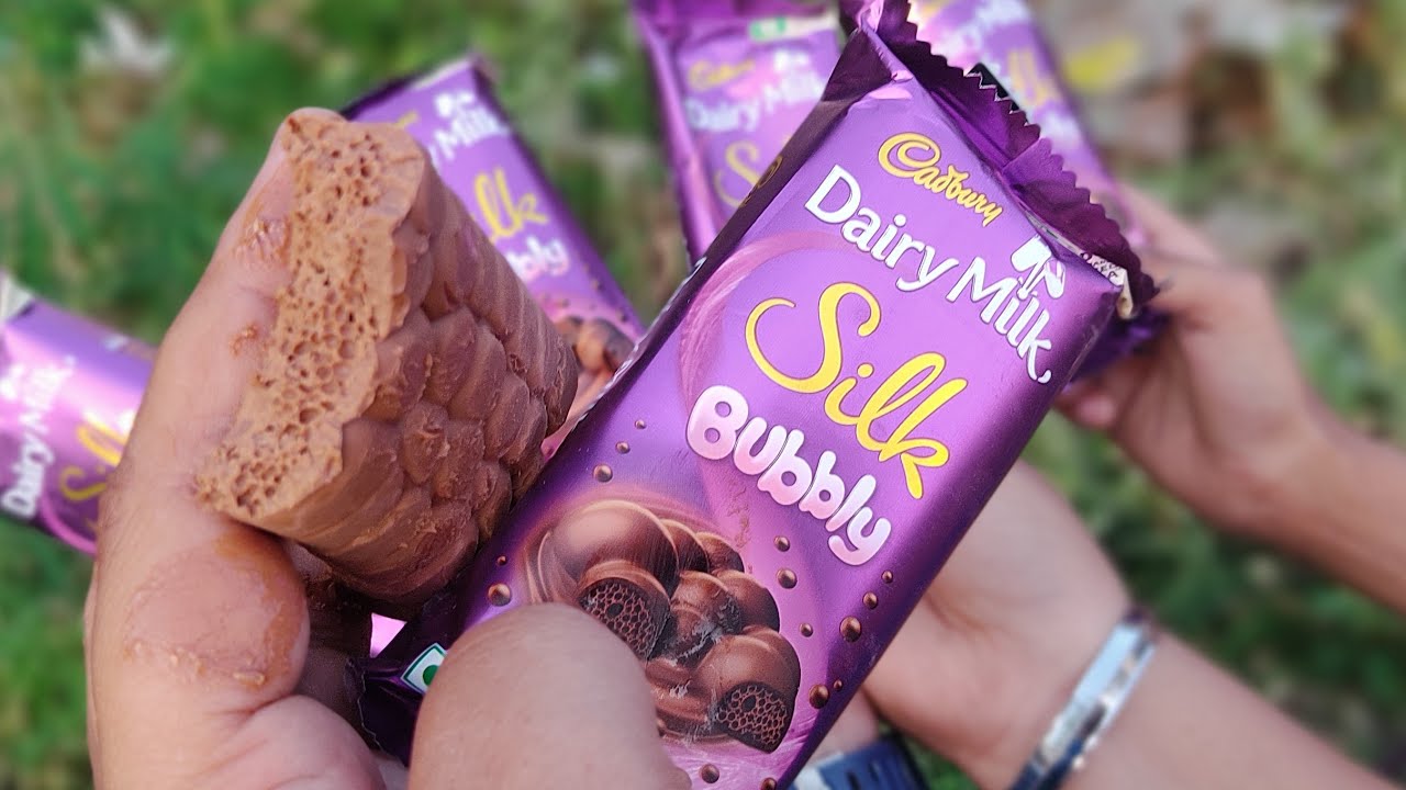 Cadbury Dairy Milk Silk Bubbly Chocolate Bar, 50g – Pack of 6 Bars ...