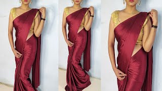 Silk satin saree